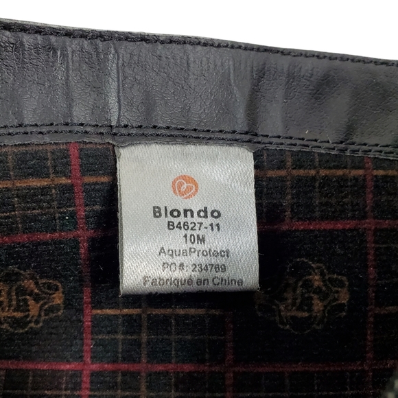 Blondo Frederika Leather Boots Black and Gray Aqua Protect Womens Size 10 - Picture 10 of 11